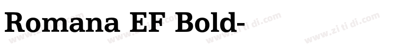Romana EF Bold字体转换